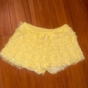 Free People Lemon Lace ruffle Shorts